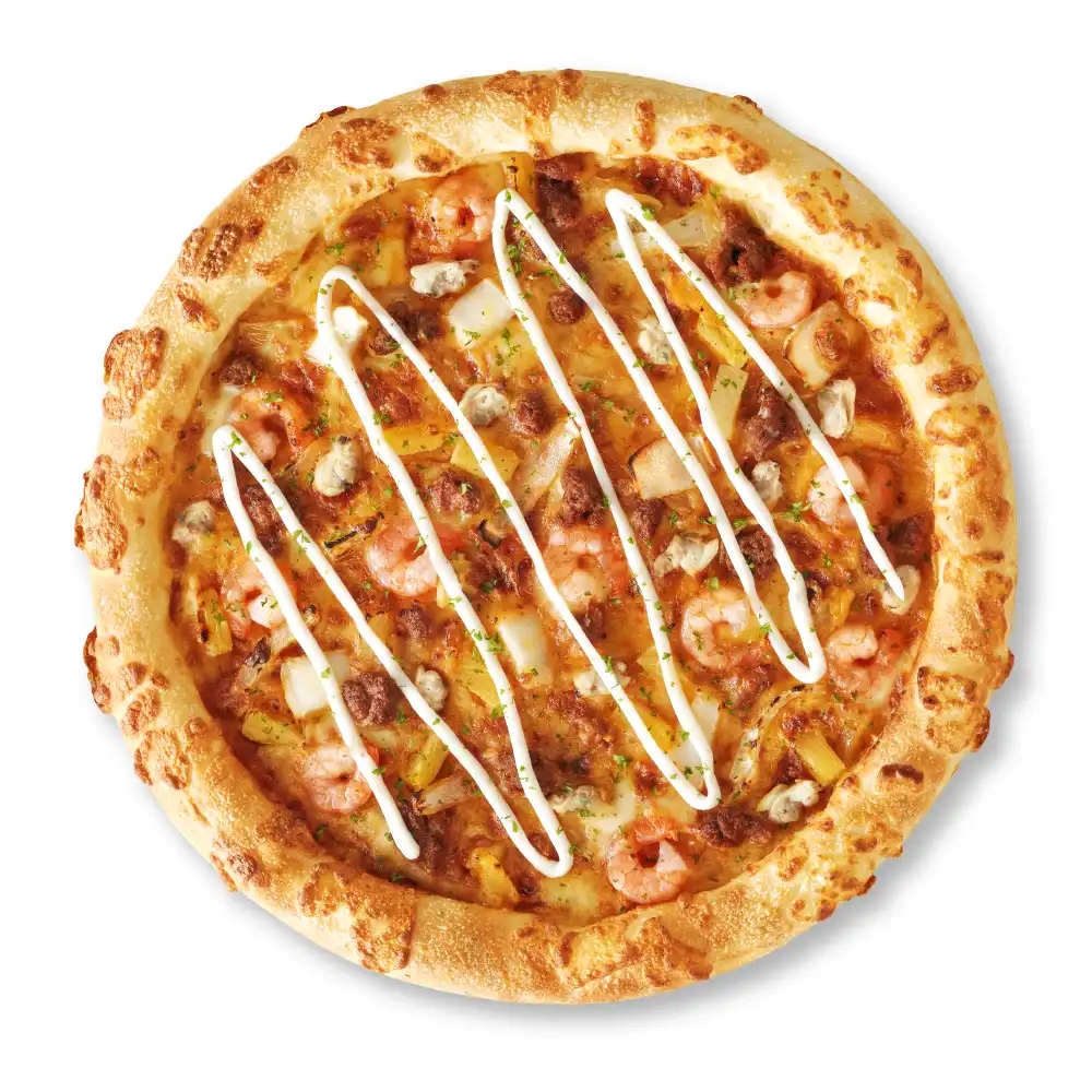 Asian Beef And Reef Pizza