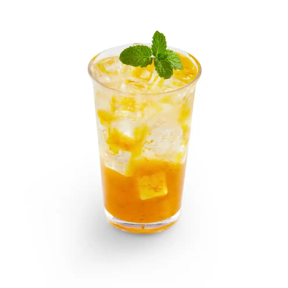Salted Kumquat Peach Soda