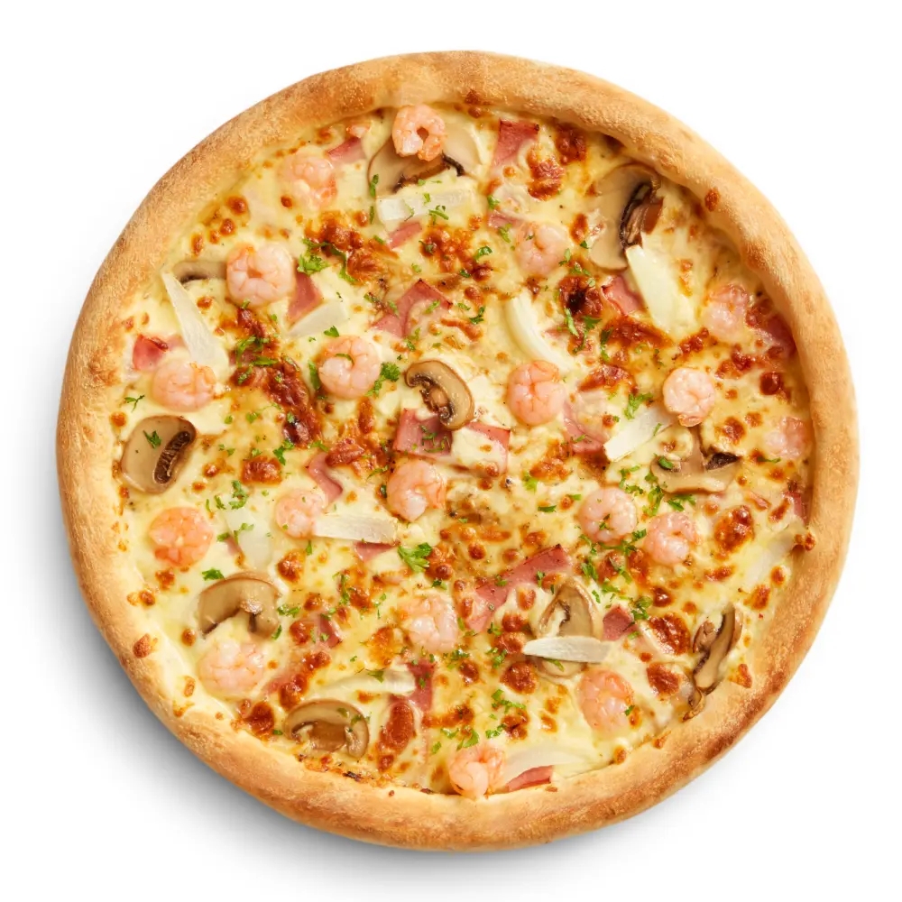 Ham And Shrimp Pepper Pizza