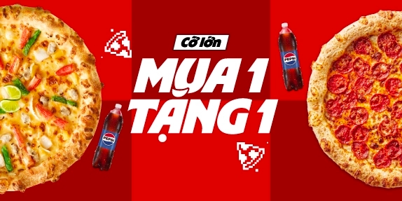 MUA 1 TẶNG 1 PIZZA (CỠ LỚN)