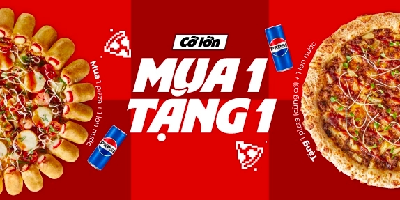 MUA 1 TẶNG 1 PIZZA (CỠ LỚN)