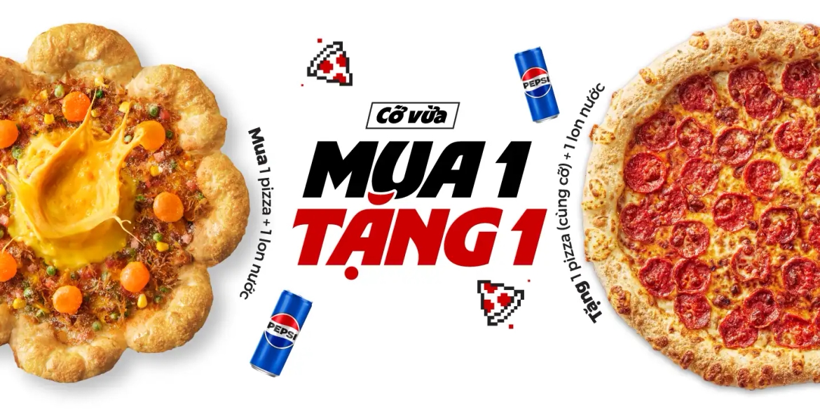 MUA 1 TẶNG 1 PIZZA (CỠ VỪA)