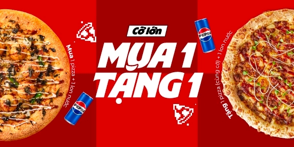 MUA 1 TẶNG 1 PIZZA (CỠ LỚN)
